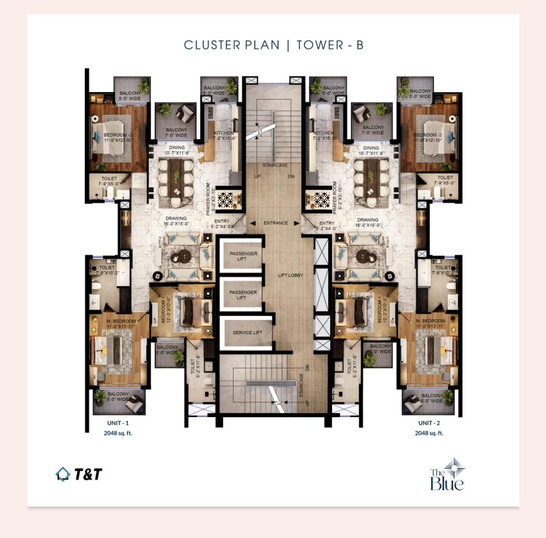 T&T The Blue Floor Plan